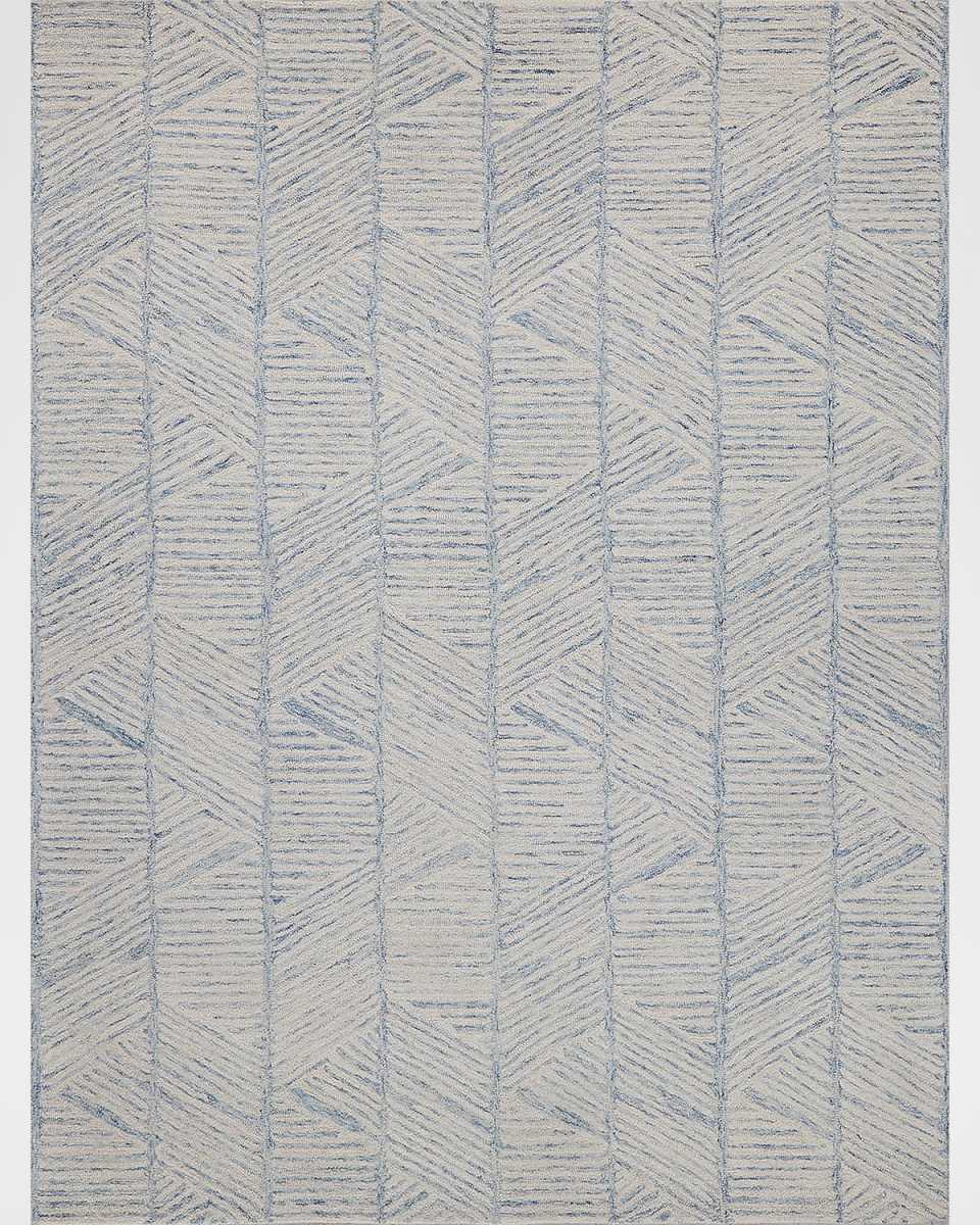 Kascata Hand-Tufted Blue/Ivory Rug, 12' x 15'